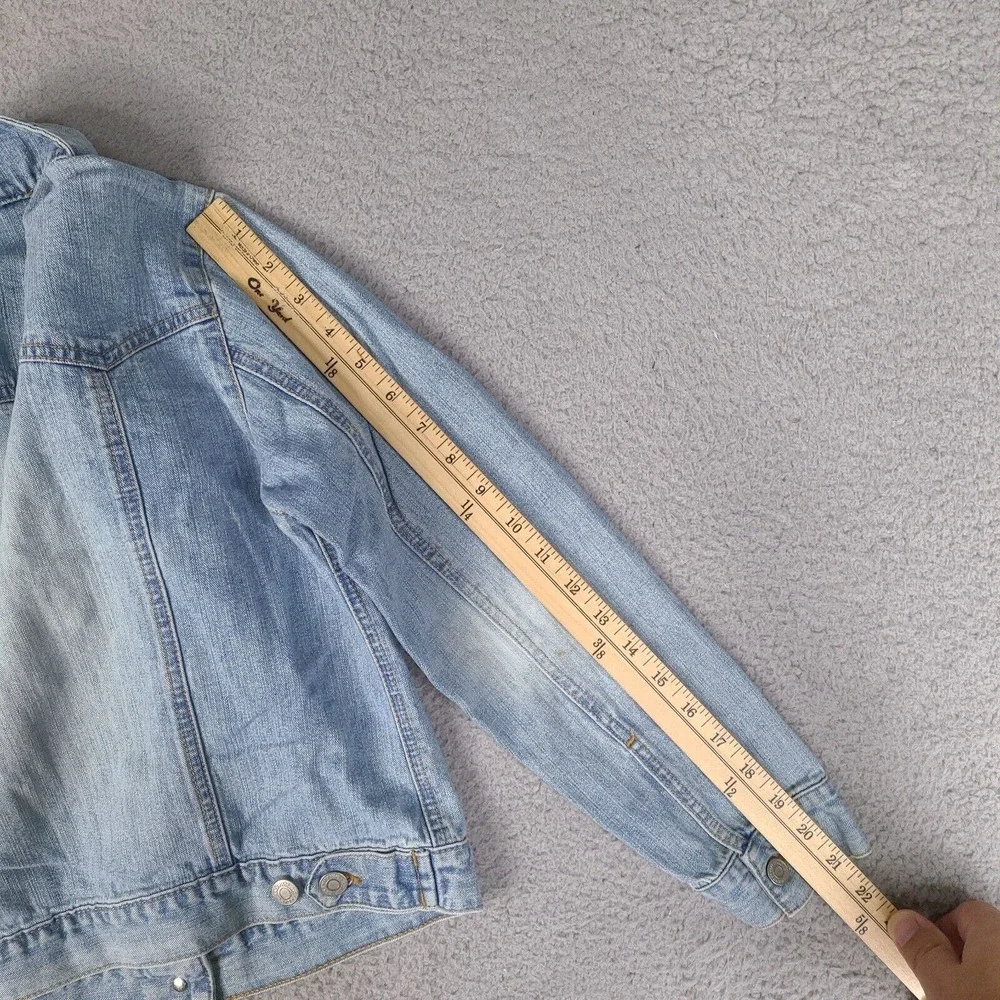 Gap‎ Girls Denim Jacket XXL Blue Trucker Jean Button Up Cotton